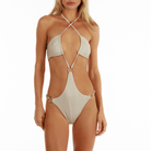 EVA SHINY BEIGE | One-piece Swimsuit - Bain de Mer
