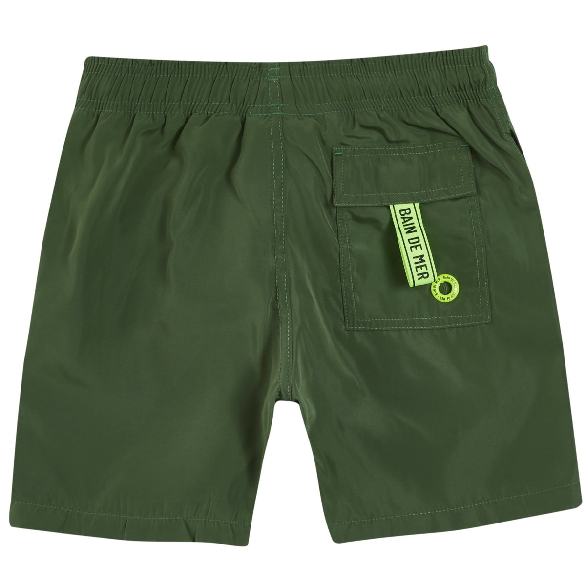 KIDS - Plain military green | Kids Swimwear - Bain de Mer