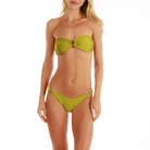 NIKKI METALLIC OLIVE | Bikini Bottom - Bain de Mer